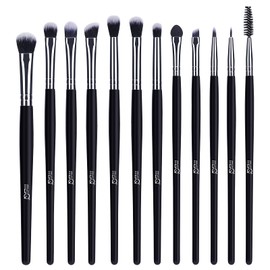 MSQ Eye Makeup Brush Set Professional Eyeshadow Brush Set 12pcs Make Up Brush Kit for Eye Shader,Eyeliner,Eye Blending,Eye Defining,Eye Brow,Eye Smudged-Soft Hair