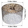 Unique Metal Lamp Shades, Round Drum Hollow-Carved Design for Table