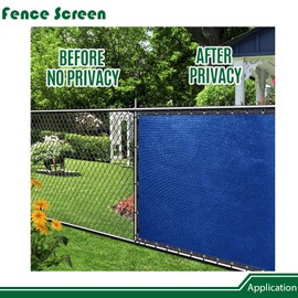 Goleray Privacy Fence Screen 6'x50' Outdoor Mesh Fencing Panels Temporary Fence Covering Privacy Windscreen Shade Net Covers for Backyard Garden Pool Wall, Blue