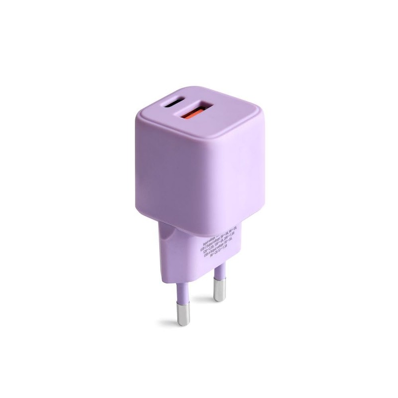 FOREVER Colorum Charger USB-A USB-C 30 W Lavender - Quick