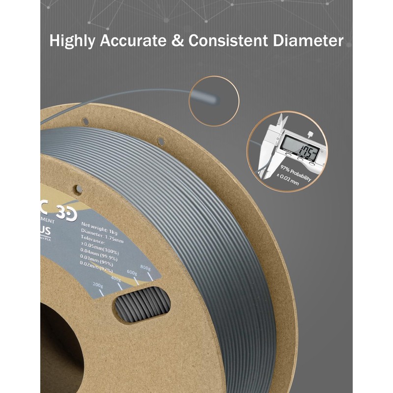 DURAMIC 3D DURAMIC 3D PLA+ Filament 1.75mm 2Kg Black +