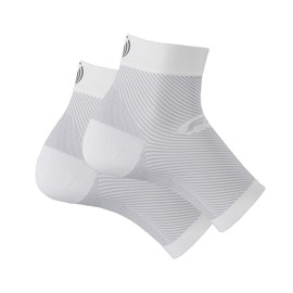 OrthoSleeve FS6 Compression Foot Sleeve (Pair), White, Small
