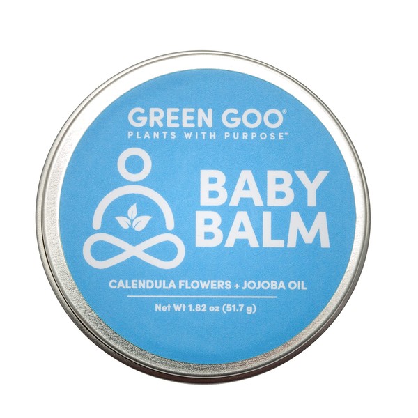 Green Goo Baby Balm, Organic Gentle Moisturizing & Soothing Baby Lotion, Helps Relieve Skin Irritations, 1.82 Oz Tin