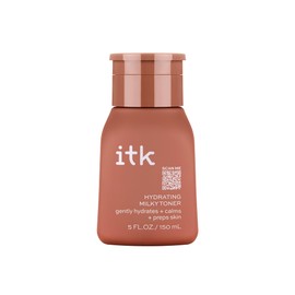 ITK Hydrating Hyaluronic Acid Milky Face Toner for Dry Skin + Redness with Green Tea + Squalane - Prep, Tone + Calm Skin for Women - Soothing Vegan Moisturizing Facial Toner - 5 oz.