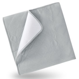 SPRINGSPIRIT 【CHRISTMAS GIFTS】Waterproof Bed Pads Washable Reusable - 4-Layer Incontinence Underpads Pee Chuck Chair Pads with Non-Slip Back for Adults Elderly Kids Toddler Pets - Color: Grey, Size: 34" x 36", Count: 2 Pack