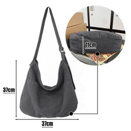 X SIM FITNESSX Unisex Shoulder Bag Canvas Bag Oxford Shoulder Bag Women's Shopper Bag Fashion Fabric Bag for Everyday / Office / School / Travel, gray