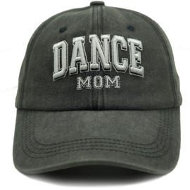 Jumsky Dance Mom Gift - Dance Mama Baseball Caps Embroidered Adjustable Washed Dad Hat Black, Black, One Size