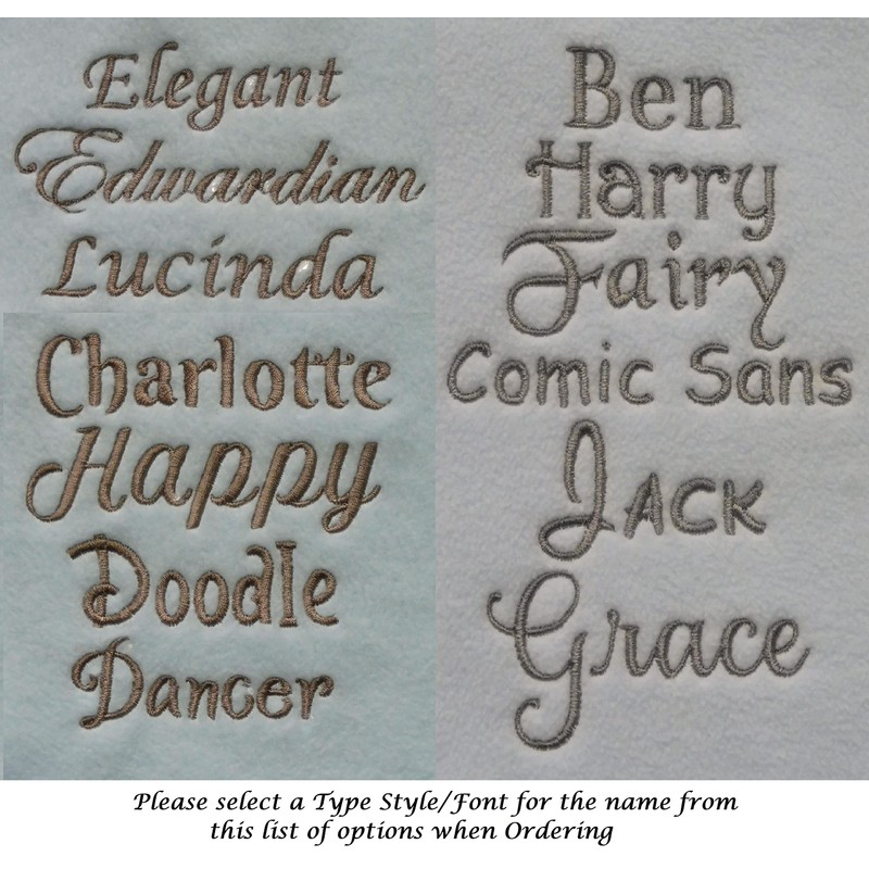 Doctor James (1366) - Embroidered Lightweight Plain Fleece Baby Blanket