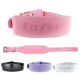 9mm Leather Fitness Weight Lifting Belt for Women&Men with 4 Inches Padded Lumbar Support for Power Lifting Workout & Squats Exercise