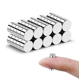 Magnets, Small, Multi-Purpose, Round Magnets, Neodymium Magnets, 0.3 x 0.1 inches (8 x 3 mm), 30 Pieces, Small Strong Magnets, Mini Magnets, Small Round Disc Magnets, Super Strong Magnets, Round