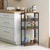 Slim Storage Cart Rolling Kitchen Cart with Wheels Narrow Laundry