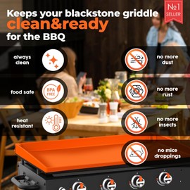 MoKasi Silicone Griddle Cover for Blackstone: 22 inch Full Wrap-Around Blackstone Griddle Accessories - Grill Buddy Mats for BBQ - Food-Grade Protection