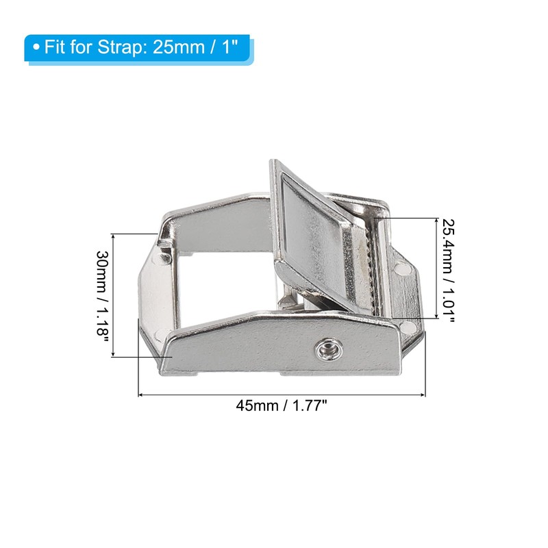 PATIKIL Cam Buckle, 3 Pack Metal Press Lock Fasteners 1.77"