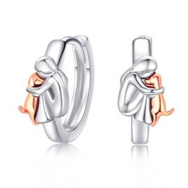 Hypoallergenic Dog Earrings 925 Sterling Silver Cute Animal Dog Dangle Drop Earrings Dog Jewelry Gifts for Women s Pet Lover