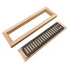 Homewell White Oak Wood Floor Register Vent Cover, Flush Mount