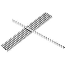 6 Pcs Stainless Steel Tubes, Round Steel Pipes, Seamless Metal Tubes, Metal Straight Pipe Tubing for Industrial Construction Machining DIY(250mm Length, 8mm OD, 6mm ID, 0.5mm Wall Thick)