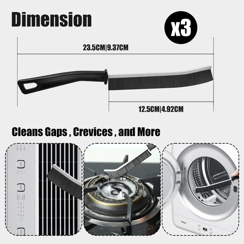 3 Pieces Grout Cleaning Brush, Gap Cleaning Brush, Hard Bristle
