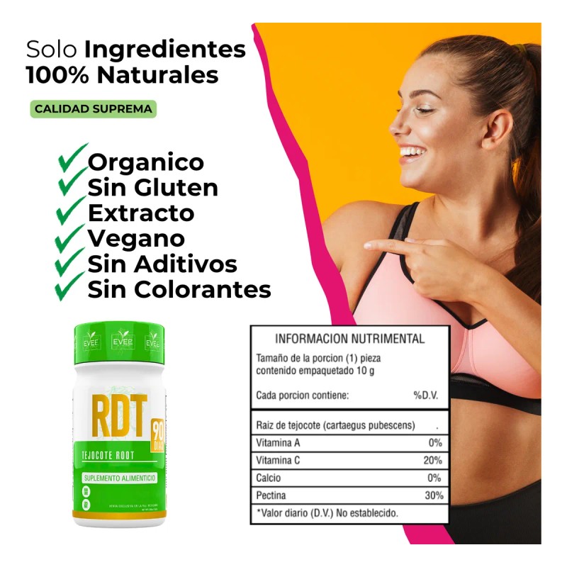 Rdt Raiz 100% Pura Al Natural En Trozos 90 Microdosis