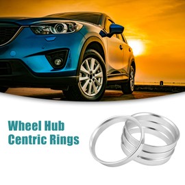 ACROPIX 60.1 to 56.1mm Wheel Hub Centric Rings Silver Tone - Pack of 4