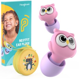 Hearprotek NESTFIT Kids Ear plugs (6-12yrs), Reusable Ear Plugs For Noise Reduction For Small Ear Canals, Kids Ear Protection For Concerts,Sports Events,Sleeping,Airplane Pressure, Misophonia 28dB