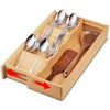 Bamboo Kitchen Drawer Organizer, Expandable Silverware Organizer, Utensil Holder, Cutlery