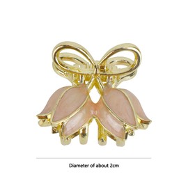 MOTIBACK Maiglöckchen Haarklammern Klein 6 Stück, Rutschfeste Mini Blumen Haarspangen für Damen und Mädchen, Ideal für Alltag Styling, Party & Geschenk - Set für Dünnes/Dickes Haar