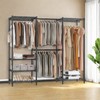 BATHWA Adjustable Heavy Duty Wardrobe Closet Organizer - Expandable Metal