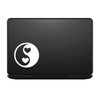 Yin Yang Hearts Sticker Decal Notebook Car Laptop 5.5" (White)