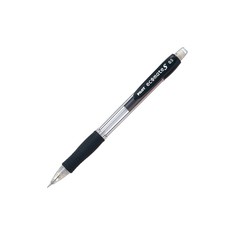 PILOT シャープペンシル シャープ エコメイトSスーパーグリップ B ブラック HGPS10RB5