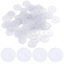 Pack of 100 Earring Backs Transparent Piercing Disc Piercing for Earrings Stabilising Earrings Disc Pads 10 mm
