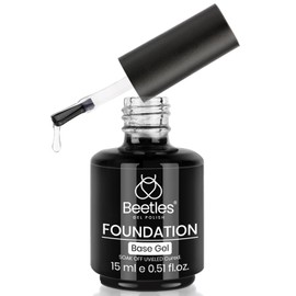 Beetles Base Gel para Uñas 15 ml, Removible LED  Capa Base Transparente para Preparar Manicura en Gel en Casa o Salón                                 