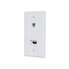 Monoprice Recessed HDMI Wall Plate, with 1 HDMI F/F Adapter
