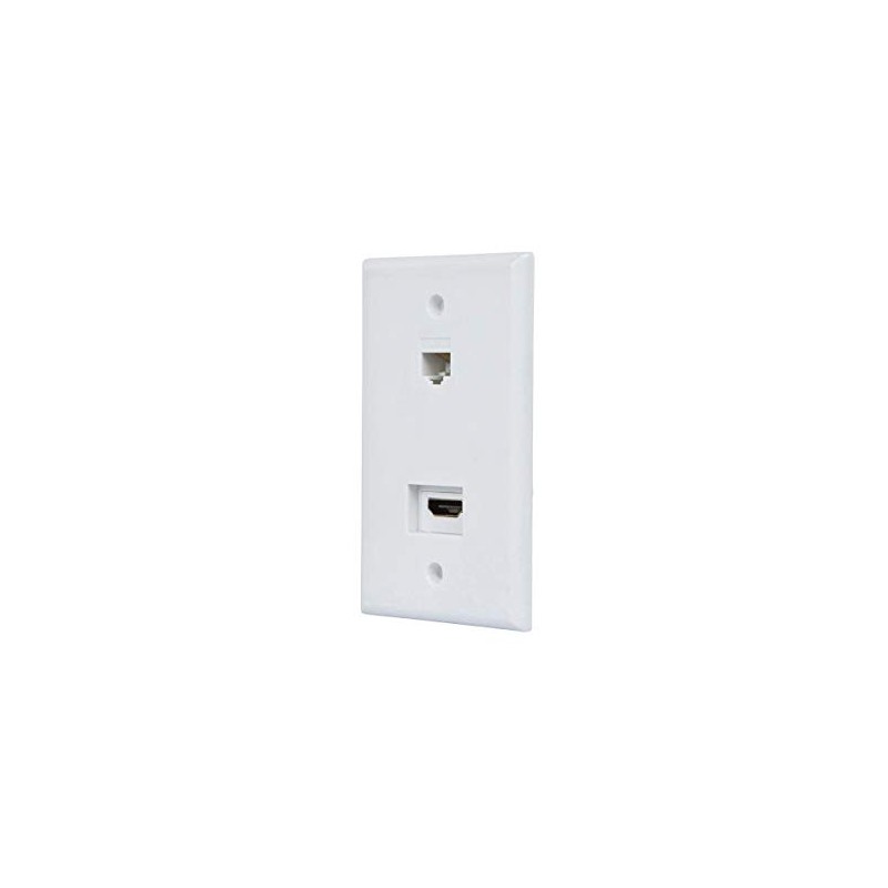 Monoprice Recessed HDMI Wall Plate, with 1 HDMI F/F Adapter