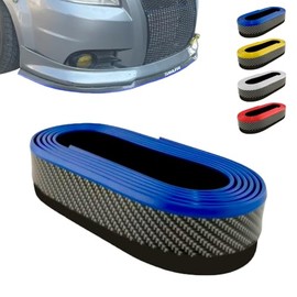 Vmingo Lip Samurai Universal Facia Faldon Flexible Estribo Spoiler (Fibra Carbono Filo Azul)