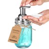 Amolliar Mason Jar Foaming Soap Dispenser, Plastic Soap Pump, Refillable