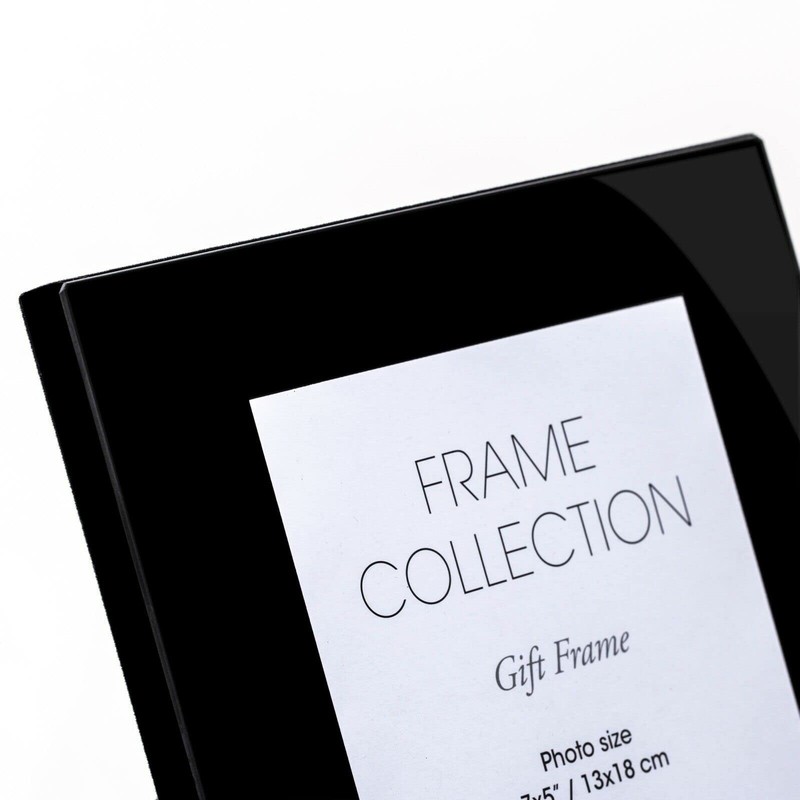 Kenro Modern Black Glass Photo Frame 8x6 inch / 15x20cm