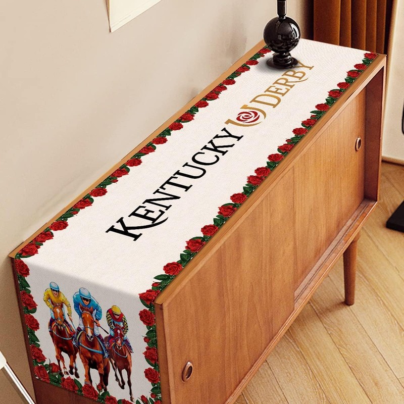 Nepnuser Kentucky Table Runner Run for The Roses Horse Racing