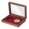 SUPERFINDINGS 1 Set Challenge Coin Display Case 2-Slot Wood Challenge