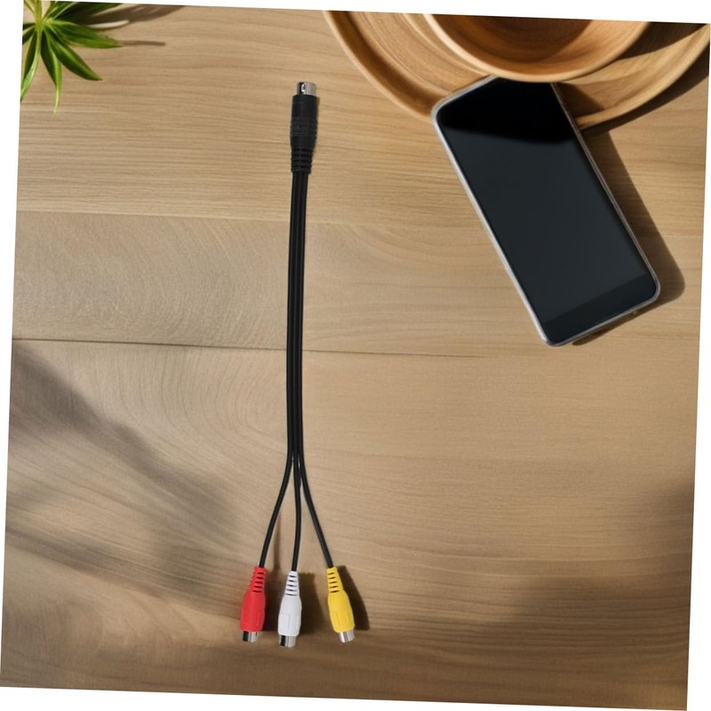 Vaguelly Robust Video Adapter Cable 4-pin S-Video to 3- Multi-Device