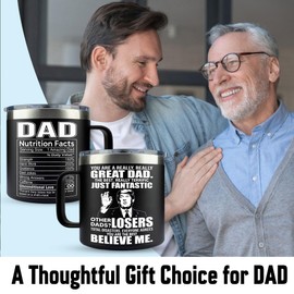 Father's Day Gifts for Dad from Daughter, Son, Kids - Father's Day Gifts from Daughter, Son - Dad Gifts for Fathers Day - Present for Dad - Dad Birthday Gift, Birthday Gifts for Dad - Dad Cup Mug 14Oz
