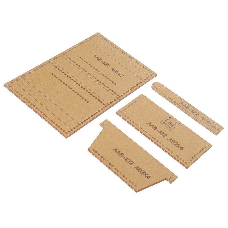 4Pcs Acrylic Template Card Holder DIY HandMade Leather Pattern Drawing