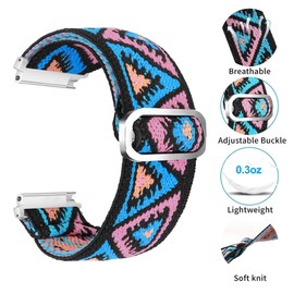 for IDW13,IDW16,IDW19 Bands, 22mm Stretch Elastics Nylon Adjustable Replacement Strap Accessories for Men & Women Compatible with TOOBUR,Gydom,IDW13 / Woneligo W3 / TOOBUR,Faweio IDW16 / TOOBUR IDW19