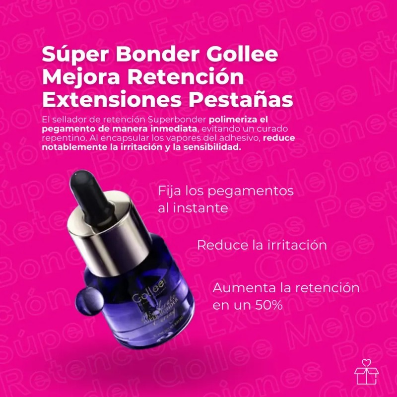 Súper Bonder Gollee Mejora Retención Extensiones Pestañas