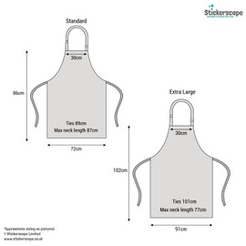 Stickerscape Head chef apron (Adult) - Black XL apron