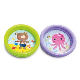 Intex Splash Pool, 24" x 6", Round, Multicolor, My First Pool - Turtle, Baby & Kid, Foldable, Lightweight, Portable, 15 Liters, Polyvinyl Chloride (PVC), Unisex-Kids