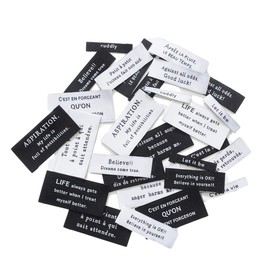 MYmama Magic Embroidered Tag Patch Handmade Monotone Tag Label (Mix) 6669-3