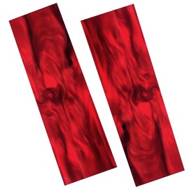 Cool Hand 2 Pcs Acrylic Knife Handle Scales Slabs Custom DIY Tool Material for Knives Making Blanks Blades, Synthetic Red Pearl