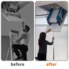 Attic Pull-Down Hook Kit with Adjustable Telescopic Rod and Ladder