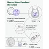RANDES Alexandrite Horse Shoe Pendant Birthstone Jewelry for Women Sterling