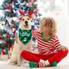 Vivifying Christmas Dog Bandanas, 2 Pack X-Large Classic Plaid Triangle